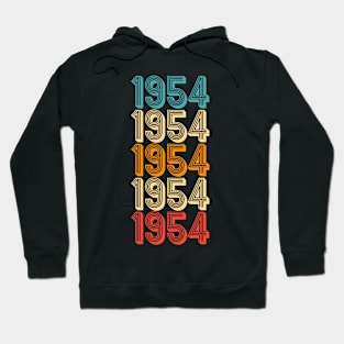 born in 1954 vintage rainbow retro Hoodie